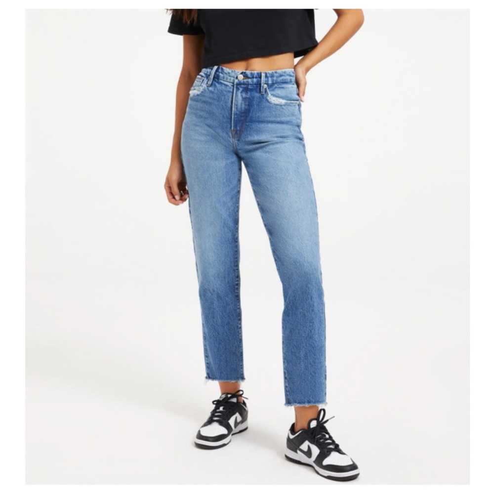 NWT Good American Good Vintage Straight Leg Jeans in Indigo Women’s Sz 6/28